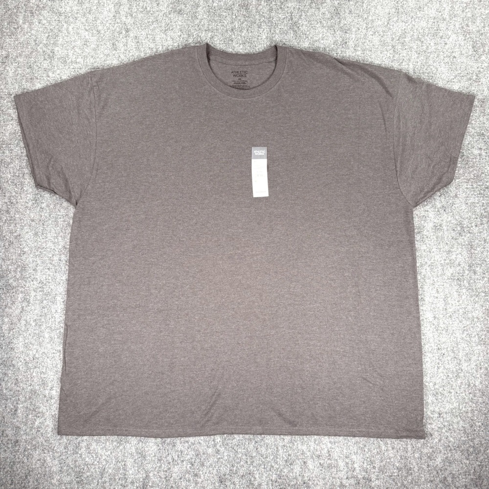 Athletic Works Men's 4XL Gray Short Sleeve Crew Neck Active T-Shirt NWT